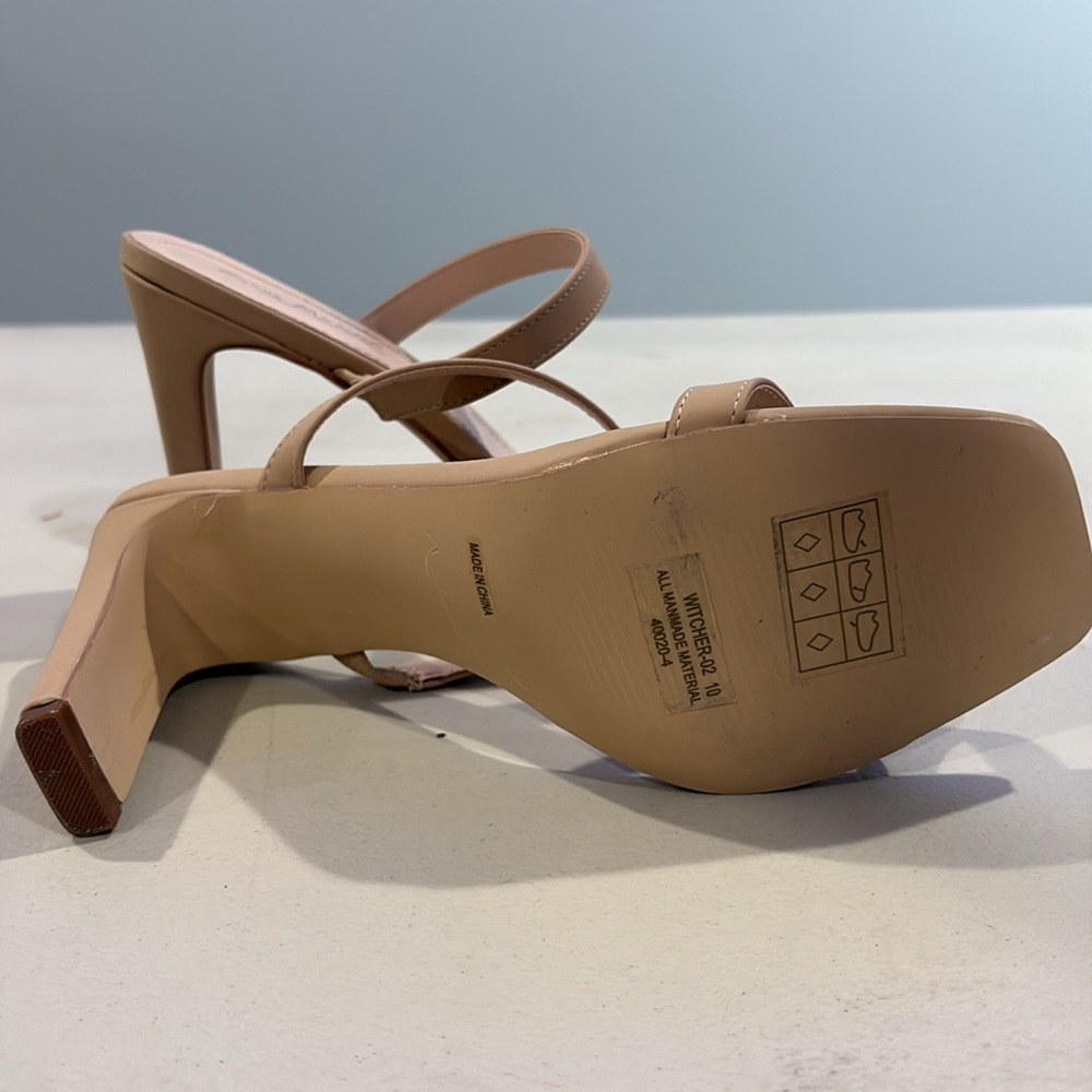 Anne Michelle Beige Strappy Heels - Picture 6 of 7
